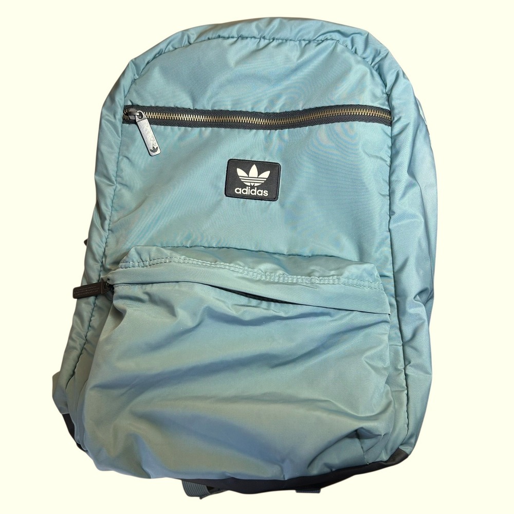 Adidas Originals Backpack Teal Blue Trefoil Logo 3-Stripe School Gym Bag Unisex